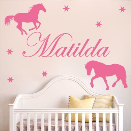 PERSONALISED HORSE NAME with stars