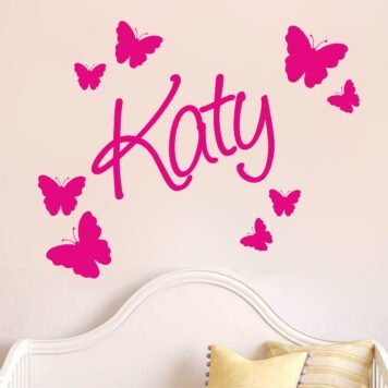 Cute personalised name with butterflies