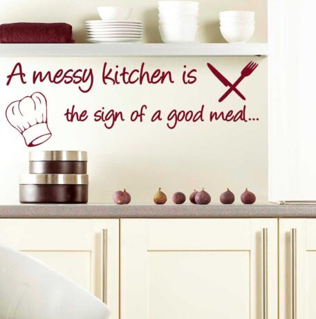 A messy kitchen is the sign of a good meal