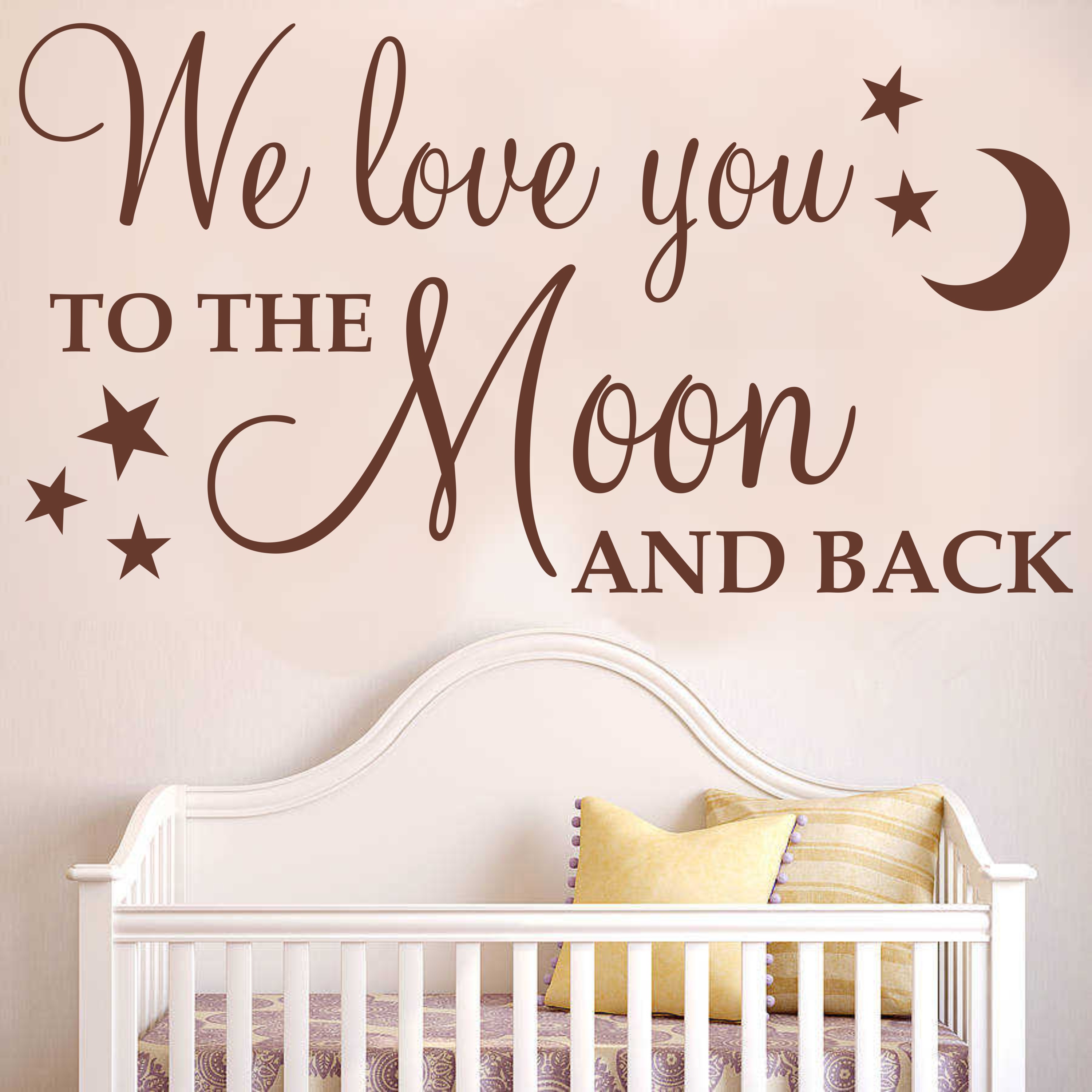 We Love You To The Moon And Back Wall Sticker – TopWallStickers.co.uk