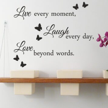 Live Laugh Love Wall Sticker, Live Laugh Love Mirror Wall Words