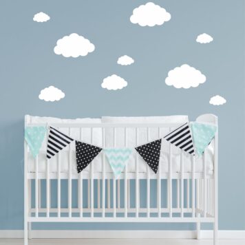 19 Fluffy Clouds Wall Stickers